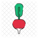 Rabano Fresco Verduras Icono