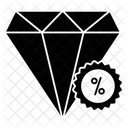 Rabatt Abzeichen Diamant Icon