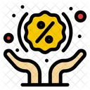 Rabatt Hande Prozentsatz Symbol