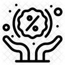 Rabatt Hande Prozentsatz Symbol