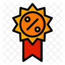 Rabatt Prozent Etikett Symbol