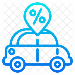 Rabatt auf Auto  Symbol