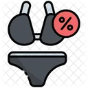 Rabatt auf Bikini  Symbol