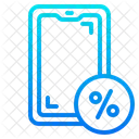 Rabatt auf Smartphone  Symbol