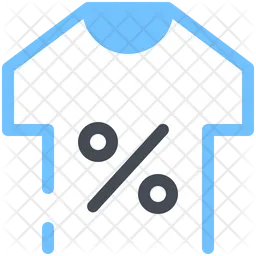 Rabatt auf T-Shirt  Symbol