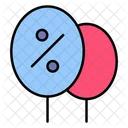 Ballon rabatt  Symbol