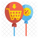 Ballon rabatt  Symbol