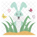Rabbit Animal Grass Icon