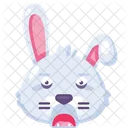 Rabbit Afraid Expression Face Icon