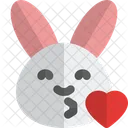 Rabbit Blowing A Kiss  Icon