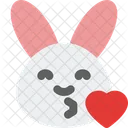 Rabbit Blowing A Kiss Icon