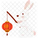 Rabbit Lantern Chinese Icon
