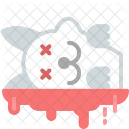 Rabbit deadth Emoji Icon