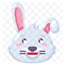 Rabbit Emoji Laugh With Teeth And Cute Eyes Icon