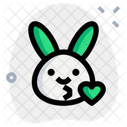 Rabbit Kiss Emoji Icon