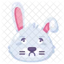 Rabbit Melancholy And Boring Emotion Emoji Icon