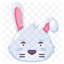 Rabbit Pocker Face Neutral Expression Emoji Icon