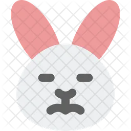 Rabbit Sad Closed Eyes Emoji Icon