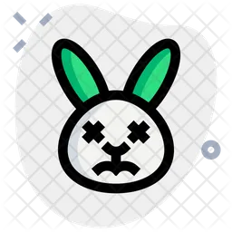Rabbit Sad Death Emoji Icon