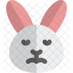 Rabbit Sad Face Emoji Icon