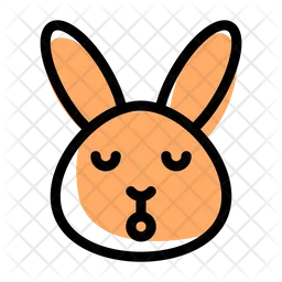 Rabbit Sleepy Emoji Icon