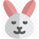 Rabbit Smiling Closed Eyes  Icon