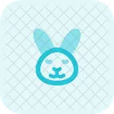 Rabbit Smiling Closed Eyes Icon