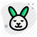 Rabbit Smiling Closed Eyes Icon