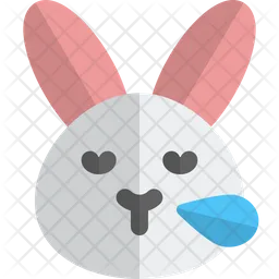 Rabbit Snoring Emoji Icon