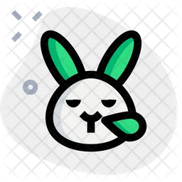 Rabbit Snoring Emoji Icon