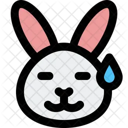 Rabbit Sweat Emoji Icon