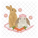 Rabbit With Carrot Rabbit Carrot Icon