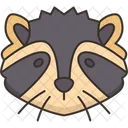 Raccoon Head Fauna Icon