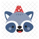 Raccoon Party Celebration Icon