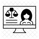 Ikonen Der Justiz Und Des Gerichts Symbol
