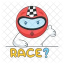 Racing Helmet  Symbol