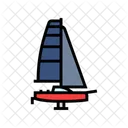 Racing Yacht Sailing Icon