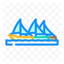 Racing Yacht Sailing Icon