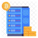 Armazenamento Criptografico Rack Bitcoin Servidor Bitcoin Ícone