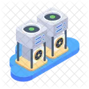 Rechenzentrum Datenhosting Datenserver Symbol