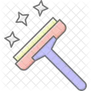 Raclette En Caoutchouc Icone De Couleur Lineaire Icon