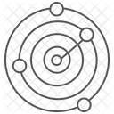 Icone De Linha Fina De Radar Meteorologico Ícone