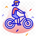 Fahrrad Frau Berg Symbol