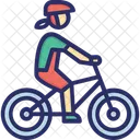 Fahrrad Frau Berg Symbol