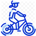 Fahrrad Frau Berg Symbol