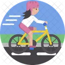 Sport Radfahren Frau Symbol