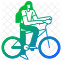 Radfahren frau  Symbol