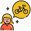 Radfahrerin weiblich  Symbol