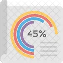 Radial Balken Statistisch Symbol