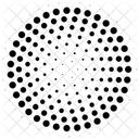 Halftone Circle Radial Radial Halftone Circle Icon